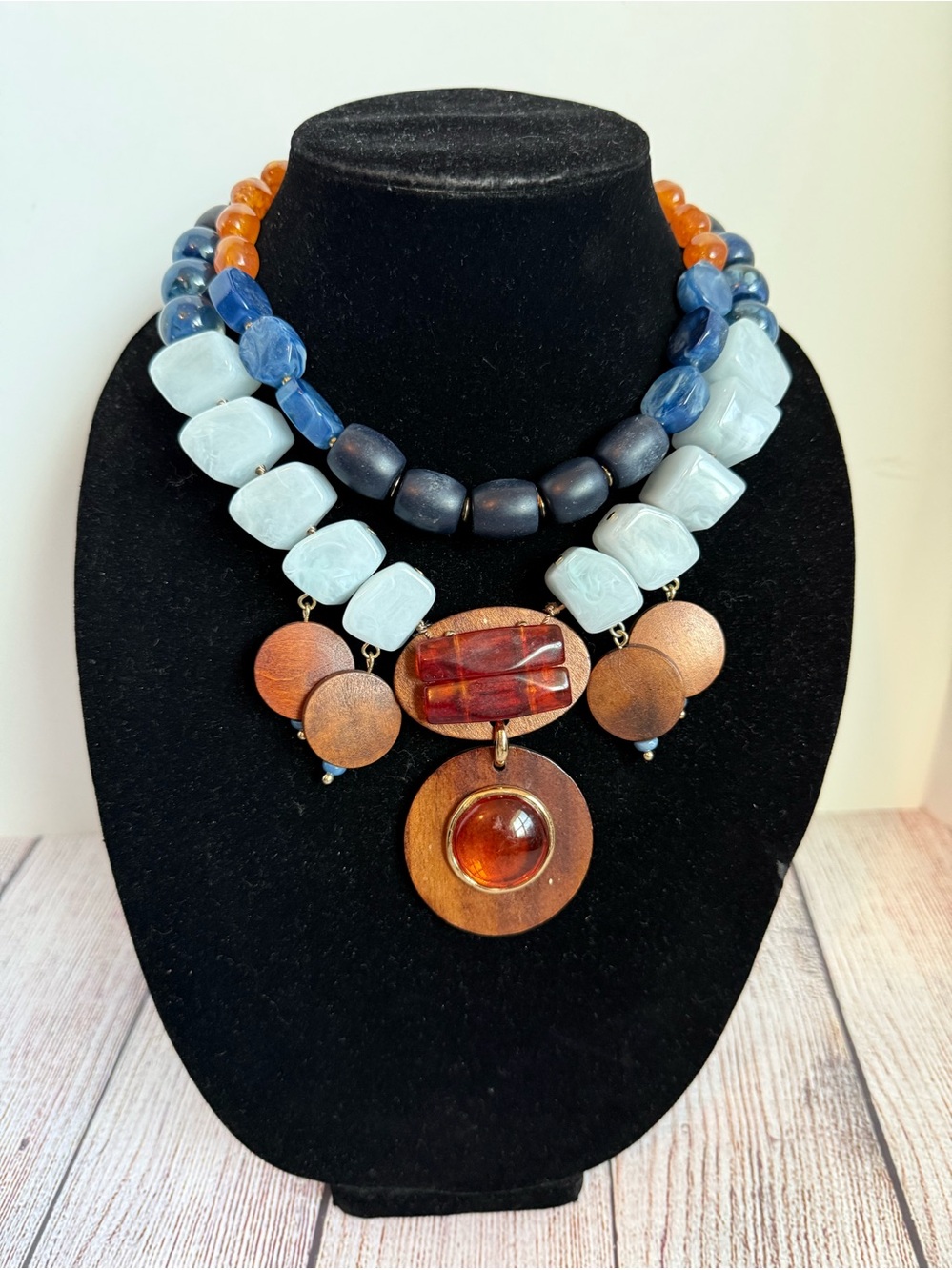 CHICO’S Boho Multi Strand Statement Necklace
